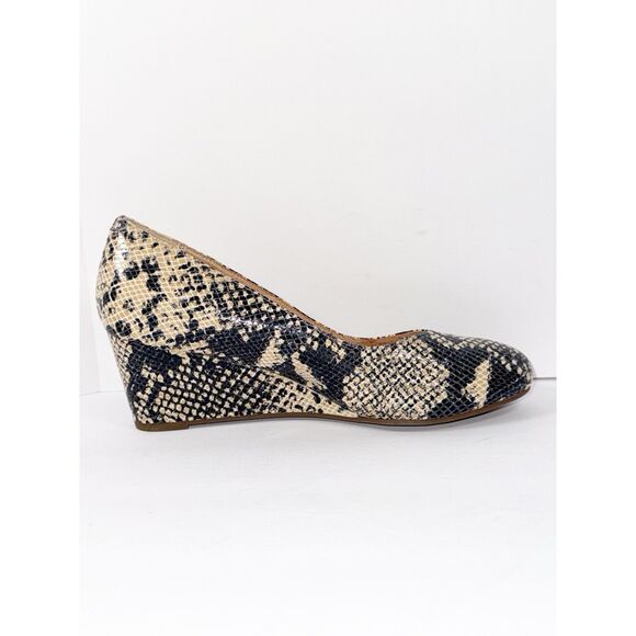 Vionic Antonia Pump Wedge Heel Slip On Shoes Snake Comfort Arch Support Office 8 - Picture 12 of 16